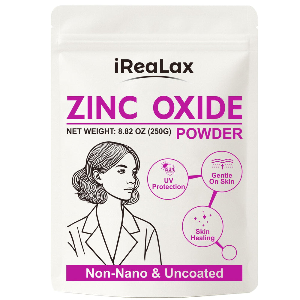 iReaLax poudre zinc oxide 250 g, emballage double-sac pour préserver la fraîcheur