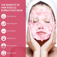 IREV pack 10 masques visage bulles rose pratique et economique