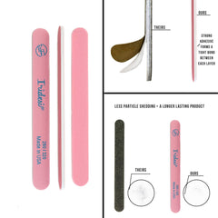 Iridesi lime à ongles double-face rose pour finition professionnelle