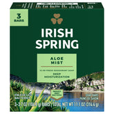 Savon-barre Irish Spring Aloe dans son emballage, fraîcheur prête à l'emploi.