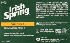 Barre rectangulaire Irish Spring Original prête à l’emploi après la douche.