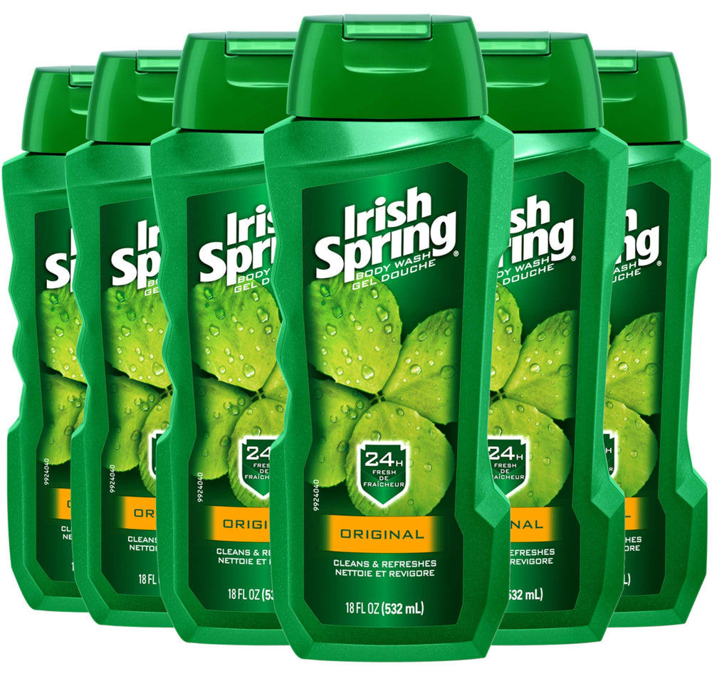 Irish Spring Original – bouteille-douche-emballage, fraîcheur durable pour toute la journée.