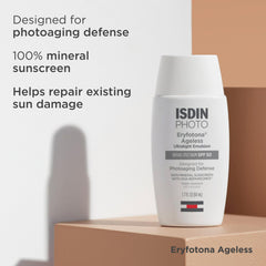 ISDIN Eryfotona Ageless vitamine E, antioxydant et protection douce pour la peau.