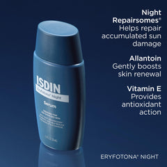 Allantoïne et vitamine E pour apaiser et nourrir la peau avec ISDIN Night.