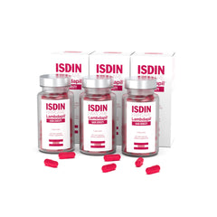 ISDIN Lambdapil: bouteille de gélules, densité capillaire potentielle pour cheveux clairsemés