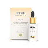 Sérum ISDIN Flavo-C dans sa bouteille 30 ml, pour un éclat naturel.