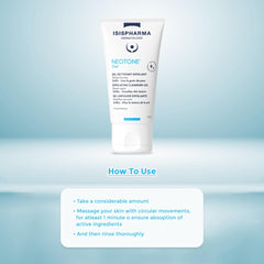 IsisPharma Neotone Gel – application matin et soir sur peau humide.