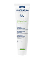 IsisPharma Teen Derm K Concentré – flacon bouteille, action purifiante pour peau grasse et imperfections.