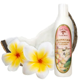 Lotion Plumaria d'Island Soap & Candle Works, ambiance hydratante sur la peau.