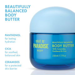 Isle of Paradise ceramides-panthenol-cica : renforce la barrière cutanée et la nutrition.