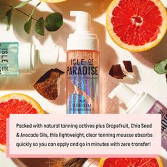 Isle of Paradise Glow Clear Mousse – gant d’application pour une pose précise et homogène.