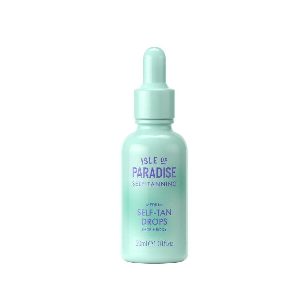 Isle of Paradise gouttes bronzage visage et corps moyen pour teint naturel.