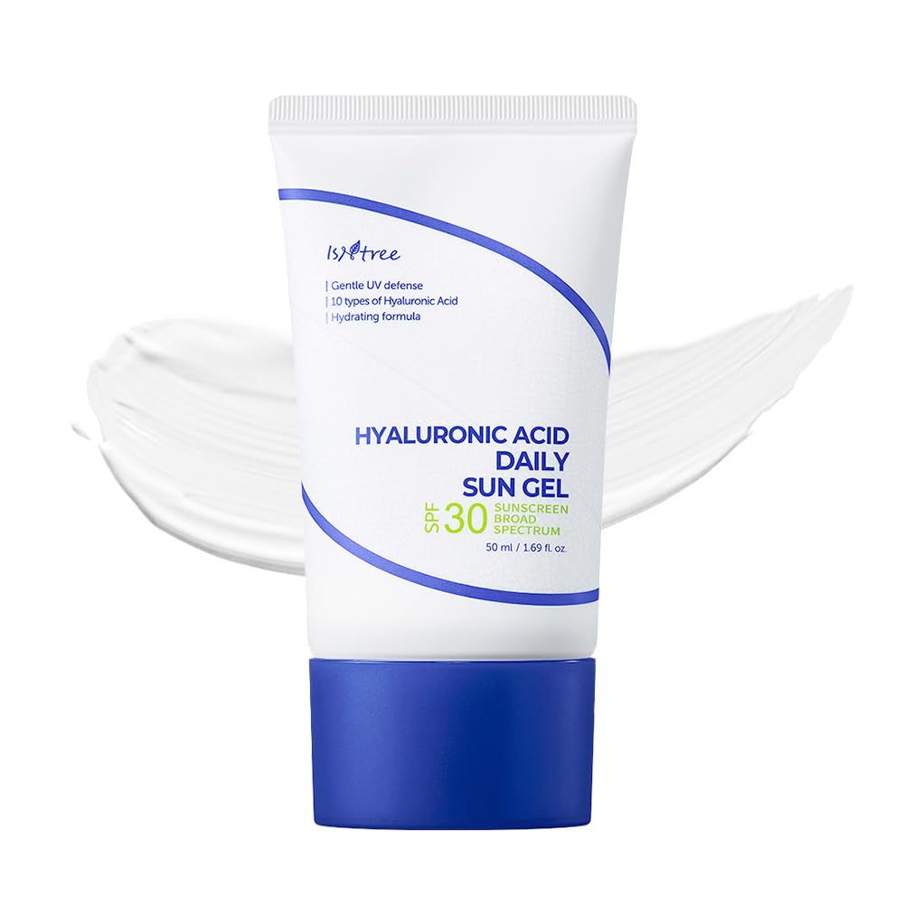 IsNtree Gel solaire quotidien en bouteille, protection légère au quotidien.