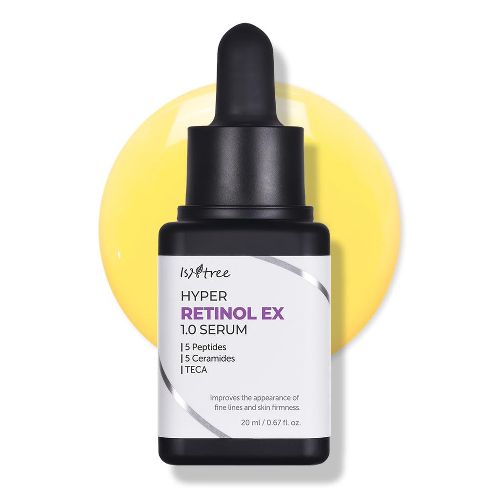 ISNTREE Hyper Retinol EX 1.0 Serum – flacon-lait, éclat et fermeté potentiels.