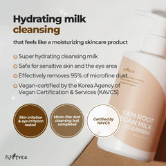 IsNtree Lait Nettoyant Igname Texture Riche: soin du visage