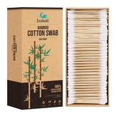 Coton-tiges Isshah en bambou, boîte de 500, durable et biodégradable pour usage quotidien.
