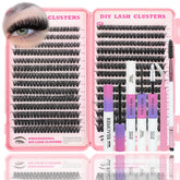 ISTGIFT Lash Clusters Kit 9-16mm set for fluffy, natural-looking lashes.