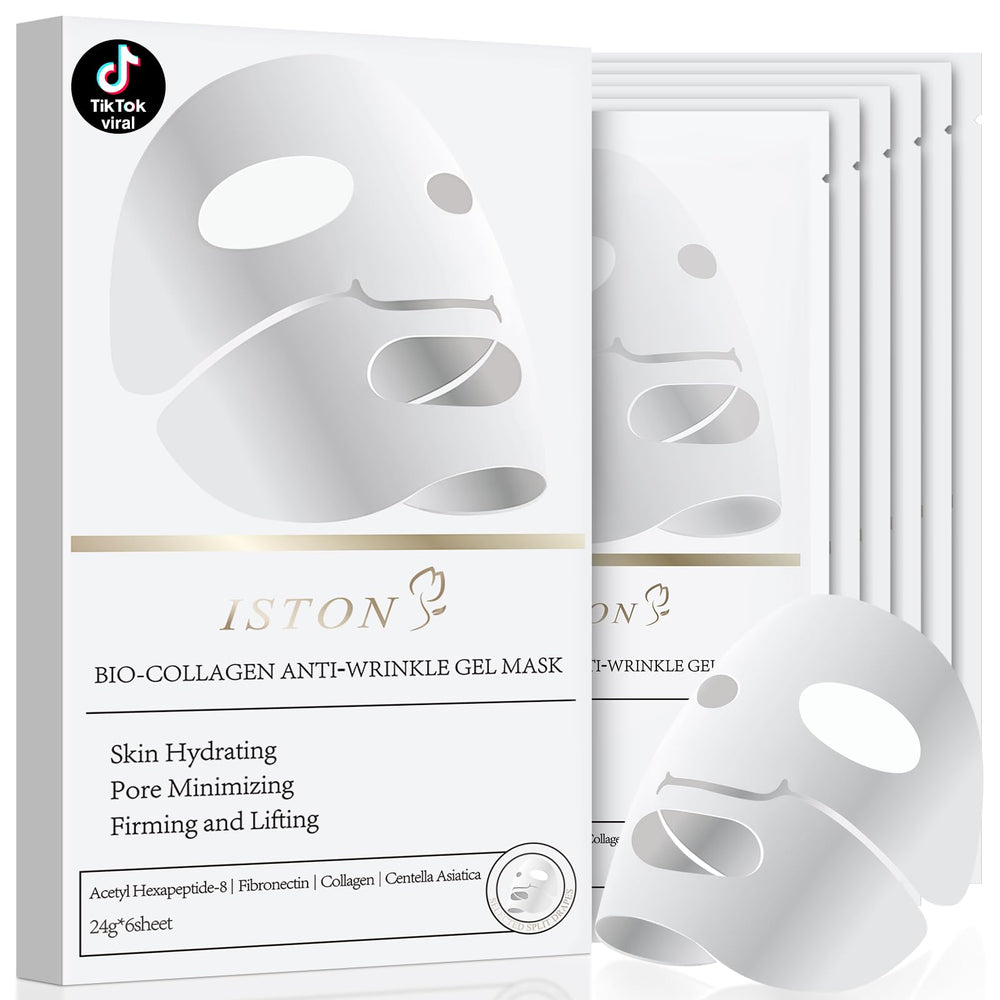 ISTON masque bio-collagene haute concentration pour absorption optimale et peau tendue.