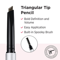 IT Cosmetics Brow PowerFULL – façonnage précis avec pointe triangulaire.