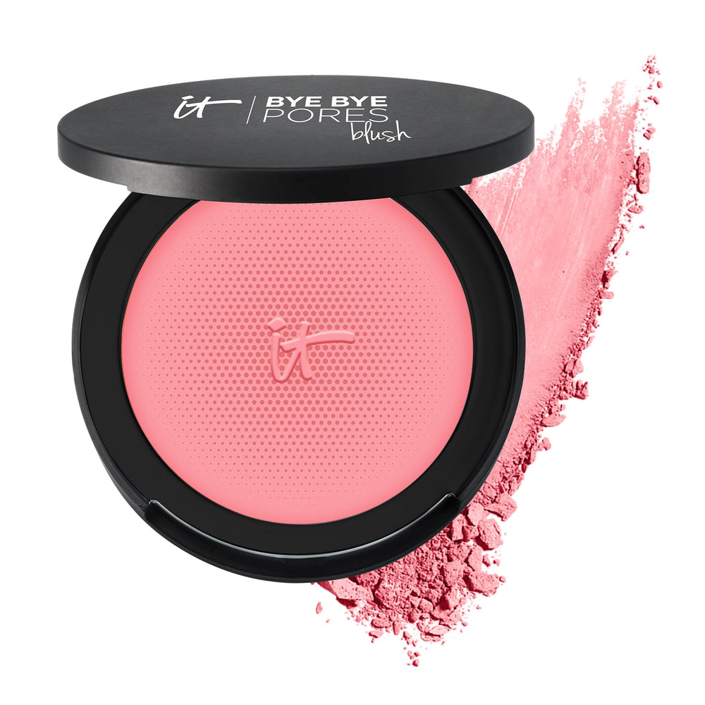 IT Cosmetics Bye Bye Pores Blush compact — couleur légère qui floute les pores.
