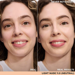 Texture crème satinée du concealer pour une application fluide.