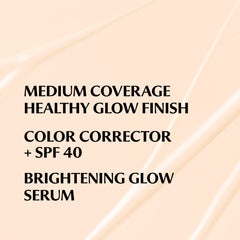 Fini lumineux du produit CC+ Nude Glow sur peau pour un teint naturel.