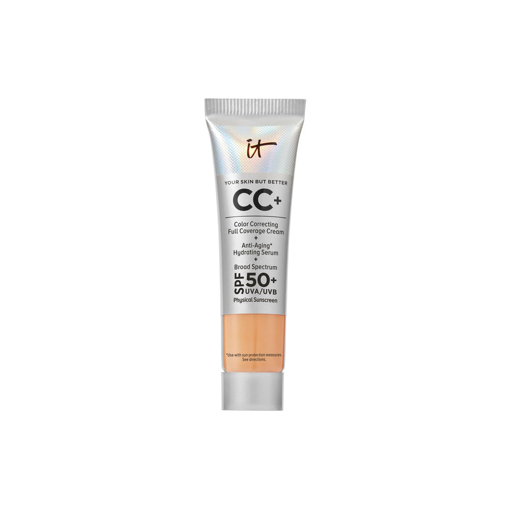 It Cosmetics CC+ Cream Travel – Bouteille pratique pour application rapide et portable.