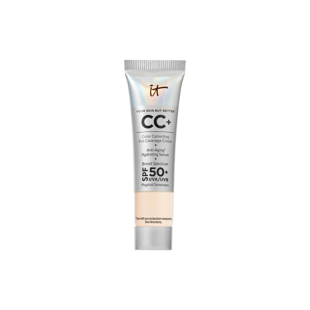 IT Cosmetics CC+ Cream Travel – bouteille pompe pour couvrance naturelle et SPF 50+