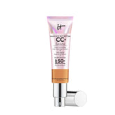 IT Cosmetics CC+ Illumination Tan — flacon visible, éclat naturel grâce à des pigments réfléchissants.