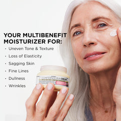 Confidence in a Cream – peau visiblement hydratée après l’application.