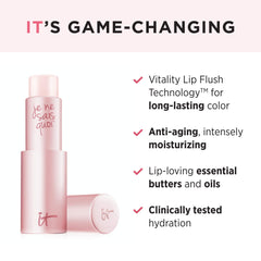 IT Cosmetics Je Ne Sais Quoi Lip Treatment, texture soyeuse pour lèvres douces.