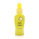 It's a 10 Blonde Miracle Leave-In bottle detangles and smooths blond hair.
