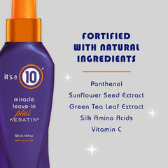 It's a 10 Haircare Miracle sans rinçage: pompe spray facile pour application précise.
