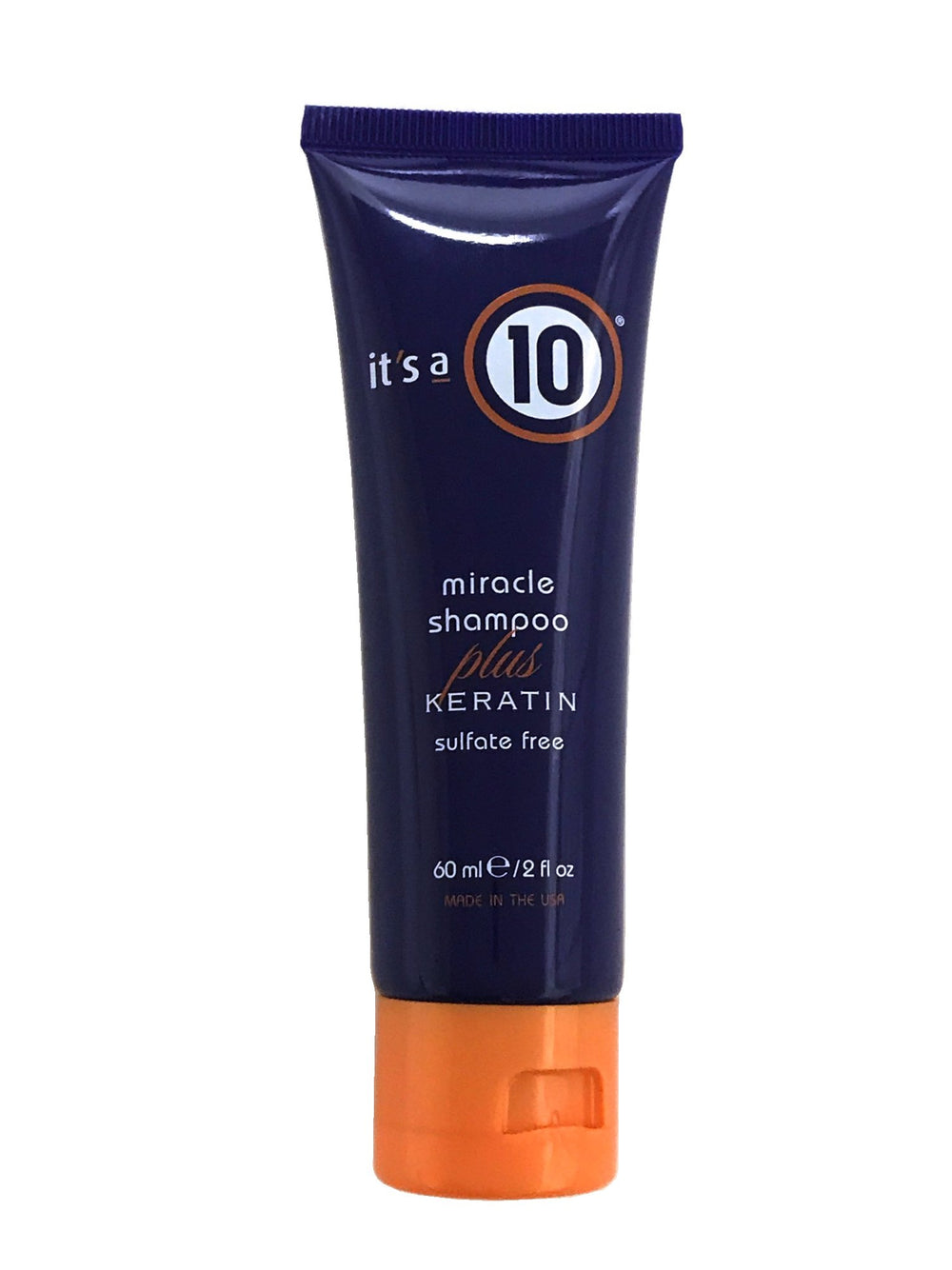 Its A 10 Shampoing Miracle Keratine en bouteille montrant l'emballage et la texture hydratante