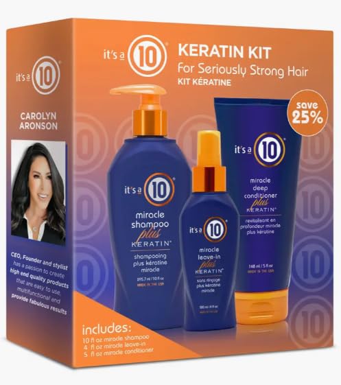 Its a 10 Haircare keratine-bouteille-shampoing, cheveux propres et brillants après lavage.