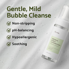 IUNIK Centella Bubble extrait-arbre-a-the – nettoyage sans dessécher la peau.