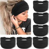IVARYSS bandeau large noir avec noeud, confort durable pour une tenue tendance