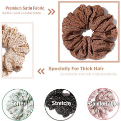 IVARYSS chouchou satin grand violet, pratique pour cheveux épais.