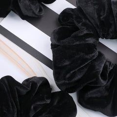 IVARYSS chouchou velours noir diamètre 6 pouces maintien élégant