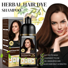 Ivnil Shampoing Colorant Brun Foncé : couverture durable des cheveux gris.
