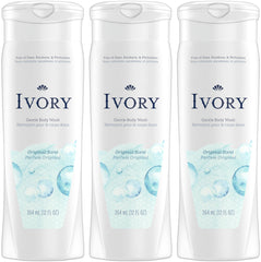 Ivory Body Wash Original bottle close-up, showcasing dye-free cleansing for sensitive skin