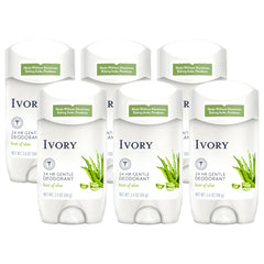 Ivory déodorant sans aluminium en pack de 6, option pratique pour la maison.