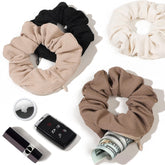 Ivyu pocket-scrunchies zip-poche rose, rangement discret pour billets et clés