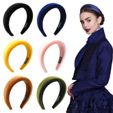 Ivyu bandeau velours rembourré noir, confort durable pour toute la journée.