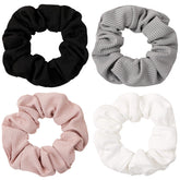 Ivyu Scrunchies en tissu doux pour cheveux sans tiraillement.