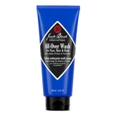 Jack Black Nettoyant Tout-en-Un en bouteille avec mousse généreuse pour visage, corps et cheveux.
