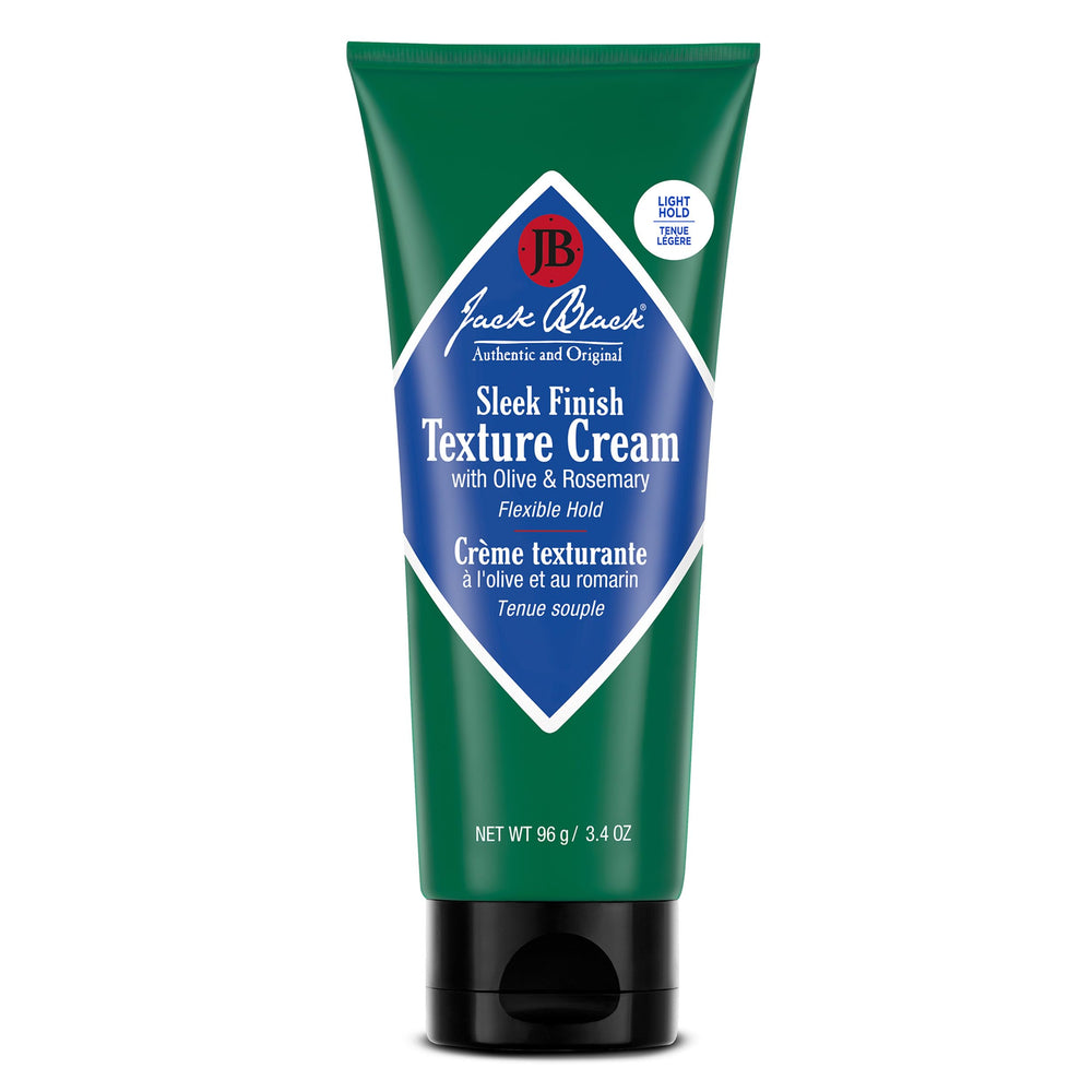 Jack Black Sleek Finish Texture Cream sur flacon, contrôle flexible sans parfum.