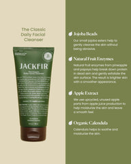 Perles de jojoba visibles – exfoliation douce avec le nettoyant Jackfir.