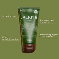 Crème Jackfir Classic: aloé et concombre apaisent la peau durant le rasage.