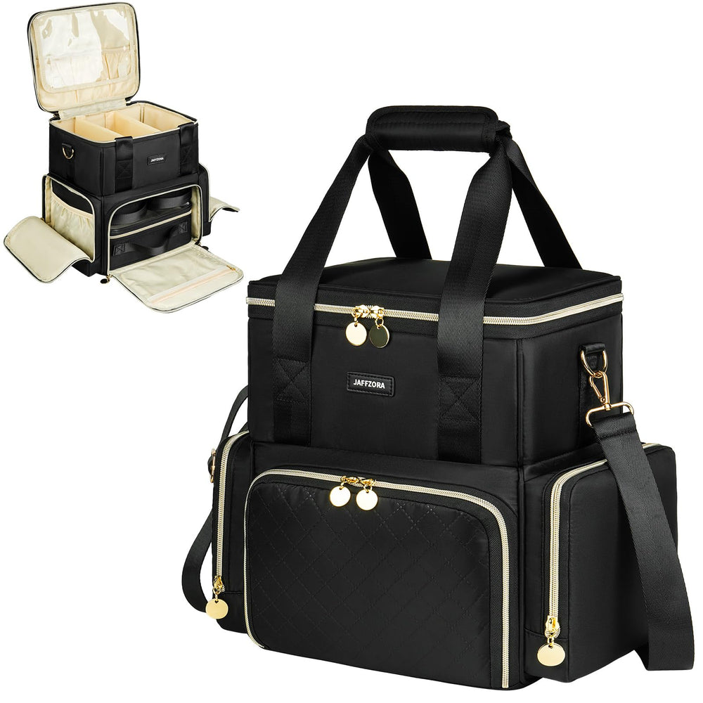 Jaffzora grand sac trousse maquillage avec 3 étuis amovibles pour un rangement optimisé